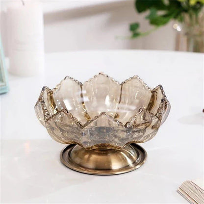 Elegant metal and glass vase in various sizes for home decor, featuring a sleek and versatile design