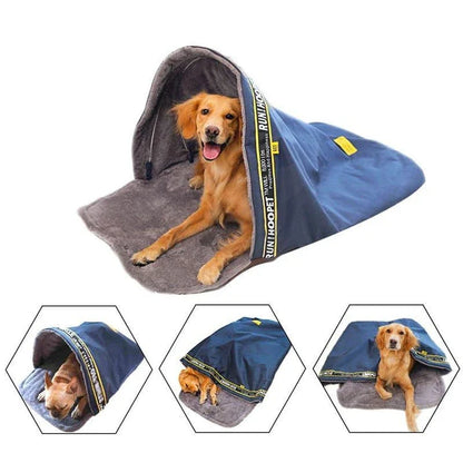 Cozy and Durable Waterproof Dog Bed with Plush Sleeping Surface in Multiple Sizes
