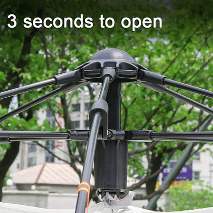 Family camping tent with instant setup, durable polyester construction, and spacious interior for comfortable outdoor adventures.