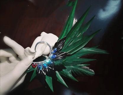 Elegant feather earrings with delicate angel wing design in various color options