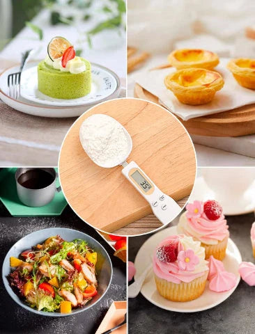 Digital Spoon Scale - Precise Electronic Measuring Spoon with LCD Display for Accurate Ingredient Portioning in Cooking and Baking