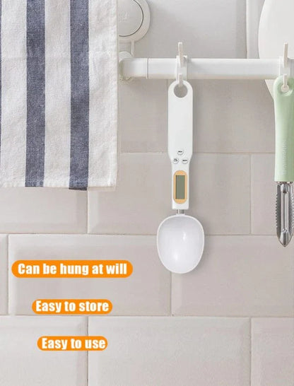 Digital Spoon Scale - Precise Electronic Measuring Spoon with LCD Display for Accurate Ingredient Portioning in Cooking and Baking