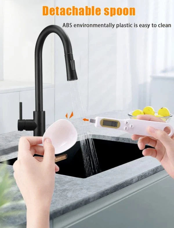 Digital Spoon Scale - Precise Electronic Measuring Spoon with LCD Display for Accurate Ingredient Portioning in Cooking and Baking