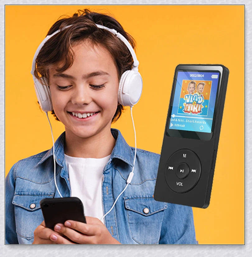 MP3 MP4 Player with Headset for Kids - Safe, Engaging Digital Entertainment Device