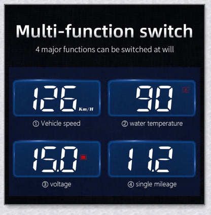 M3 Auto OBD2 GPS Head Up Display for Cars with real-time speed, compass, and satellite icon display