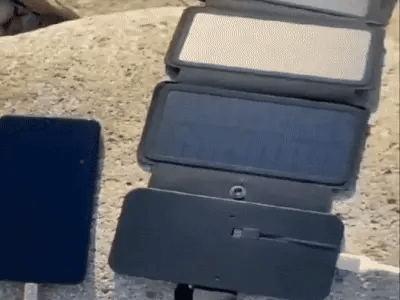 Portable solar powered charger panel with foldable design and high-capacity 8000 mAh battery for outdoor adventures