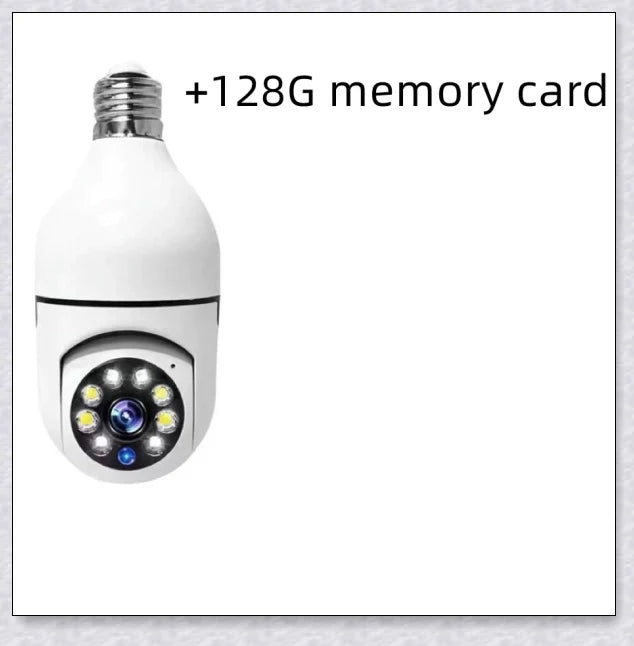 HD 1080P 360 degree panoramic wifi security camera light bulb for discreet home and office monitoring