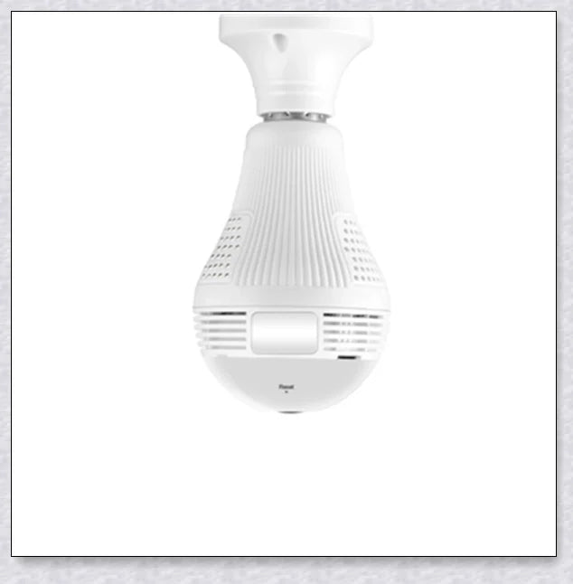 HD 1080P 360 degree panoramic wifi security camera light bulb for discreet home and office monitoring