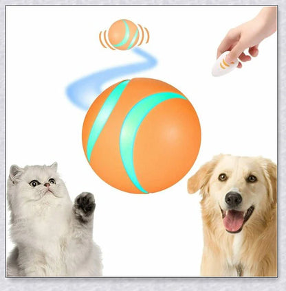 Remote Control Pet Bounce Ball - Durable, Interactive Toy with Vibrant LED Colors and Remote Control for Endless Pet Playtime Fun