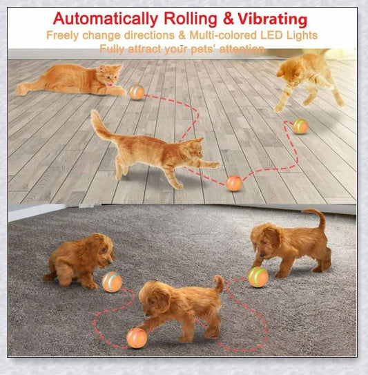 Remote Control Pet Bounce Ball - Durable, Interactive Toy with Vibrant LED Colors and Remote Control for Endless Pet Playtime Fun