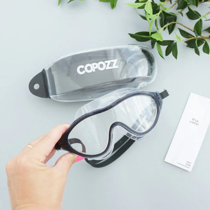 Professional waterproof anti-fog UV protection swimming goggles for adults with a wide field of vision, shatterproof lenses, and a comfortable silicone seal