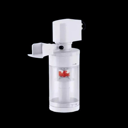 A fish tank with a built-in filter and a suction wall-hung urinal toilet, creating a unique and innovative bathroom fixture