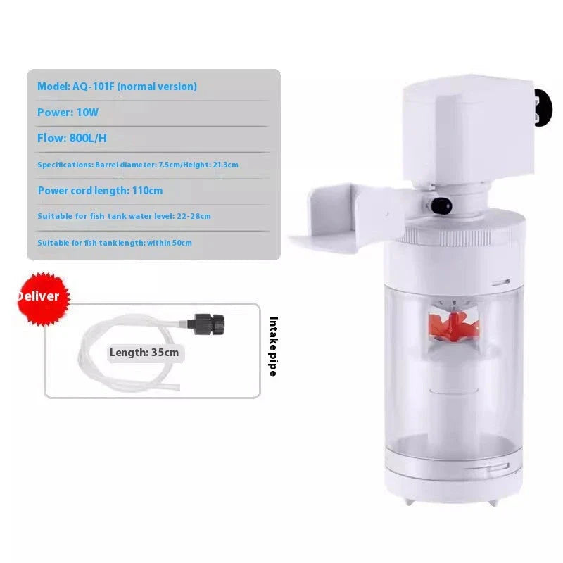 A fish tank with a built-in filter and a suction wall-hung urinal toilet, creating a unique and innovative bathroom fixture