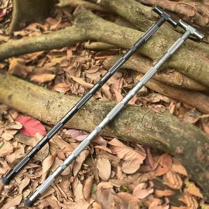 Durable, adjustable, and multifunctional collapsible walking stick for outdoor adventures and survival situations