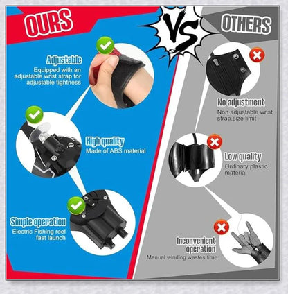 A high-quality 3D printed Spider Web Shooter toy with rechargeable battery and effective shooting range up to 9.8 feet, perfect for superhero roleplay and active fun.