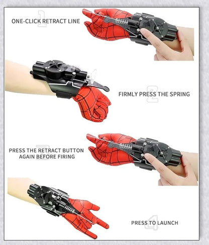 A high-quality 3D printed Spider Web Shooter toy with rechargeable battery and effective shooting range up to 9.8 feet, perfect for superhero roleplay and active fun.