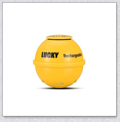 Wireless Sonar Portable GPS Fish Finder with LED backlit display, water depth and temperature sensors, and wireless connectivity.