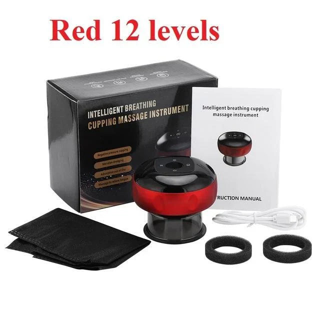 Electric Cupping Massager with Infrared Heat - Enjoy Customizable Therapy for Relaxation, Muscle Recovery, and Wellness