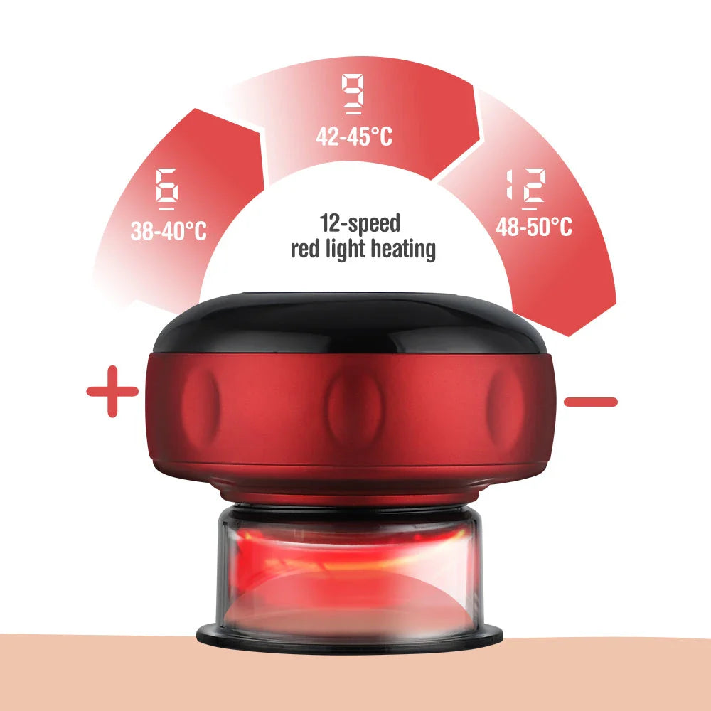 Electric Cupping Massager with Infrared Heat - Enjoy Customizable Therapy for Relaxation, Muscle Recovery, and Wellness