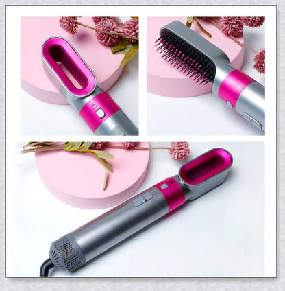 Multifunctional 5-in-1 Airwrap Hair Styling Straightener with interchangeable attachments for creating a variety of hairstyles