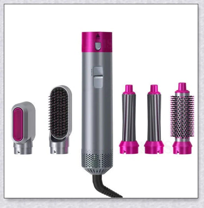 Multifunctional 5-in-1 Airwrap Hair Styling Straightener with interchangeable attachments for creating a variety of hairstyles