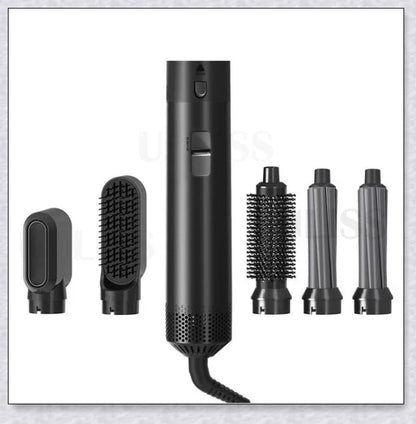 Multifunctional 5-in-1 Airwrap Hair Styling Straightener with interchangeable attachments for creating a variety of hairstyles