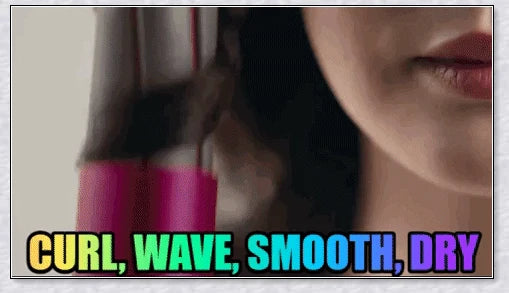 Multifunctional 5-in-1 Airwrap Hair Styling Straightener with interchangeable attachments for creating a variety of hairstyles