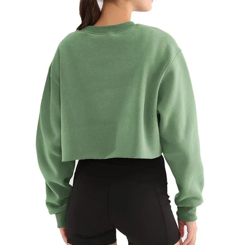 Hhomeenjoy Chic Oversized Cotton-Poly Blend Sweatshirt for Women