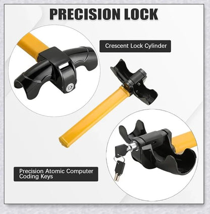 Powerful car steering wheel column lock bar made of high-quality metal, designed to securely protect your vehicle from theft