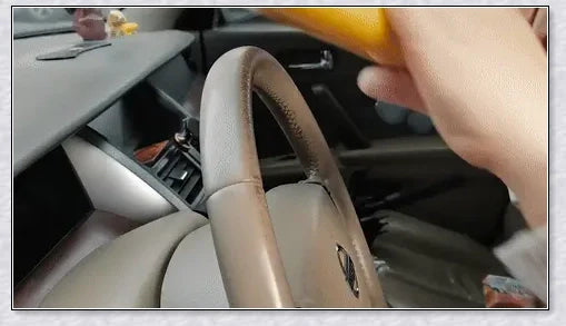 Powerful car steering wheel column lock bar made of high-quality metal, designed to securely protect your vehicle from theft