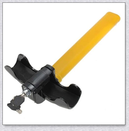 Powerful car steering wheel column lock bar made of high-quality metal, designed to securely protect your vehicle from theft