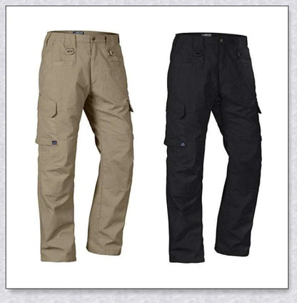 Tactical Waterproof Pants in various colors, featuring multiple pockets and ergonomic design for outdoor activities.