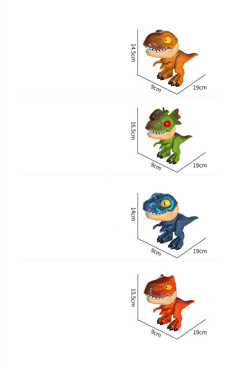 Assembled Dinosaur Stationery Simulation Animal Toy with Pencil-Shaped Tail, Binding Machine, Eraser, and Patting Ruler