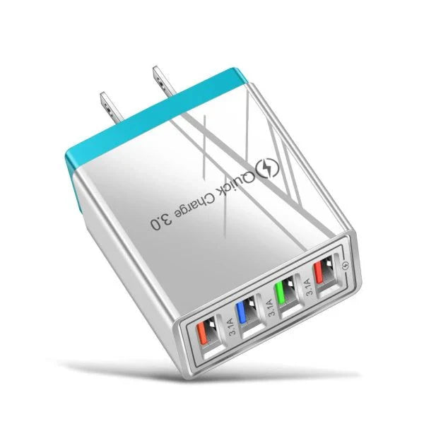 5V 3A Fast Charging USB Charger with Quick Charge 3.0 technology, available in multiple color options for stylish and portable charging