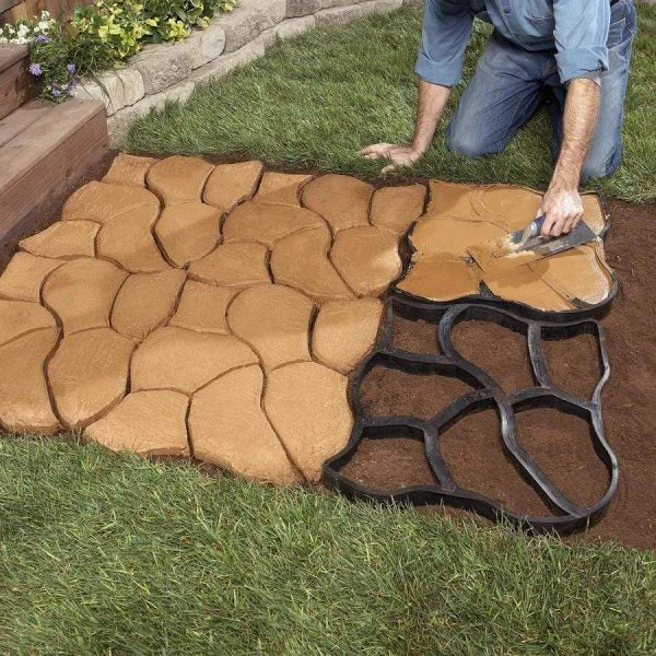 Garden Path Maker Mold - Create custom cement or red mud paths for your outdoor space with this versatile DIY tool