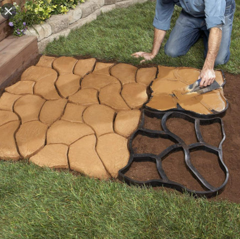 Garden Path Maker Mold - Create custom cement or red mud paths for your outdoor space with this versatile DIY tool