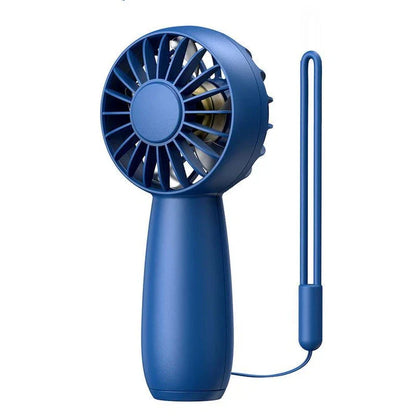 Mini Portable USB Electric Fan with three-speed settings, rechargeable battery, and lightweight, compact design