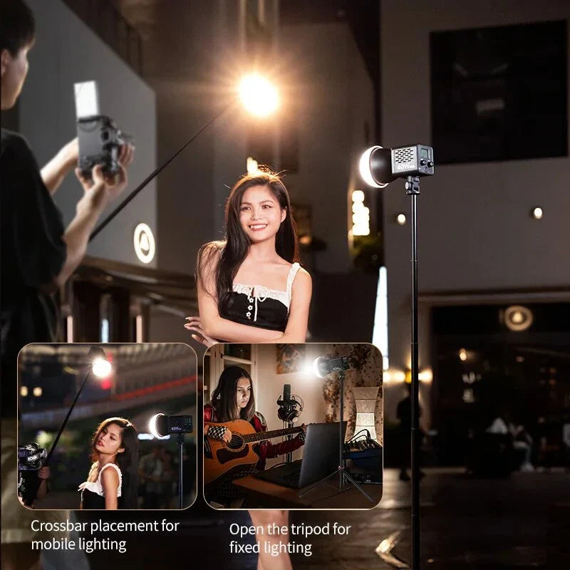 Professional Extendable Tripod for DSLR and Mirrorless Cameras with Adjustable Height and Compact Design