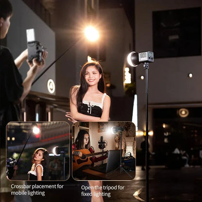 Professional Extendable Tripod for DSLR and Mirrorless Cameras with Adjustable Height and Compact Design