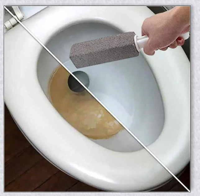Pumice Stone Toilet Bowl Cleaner - Effortlessly Removes Tough Stains and Buildup