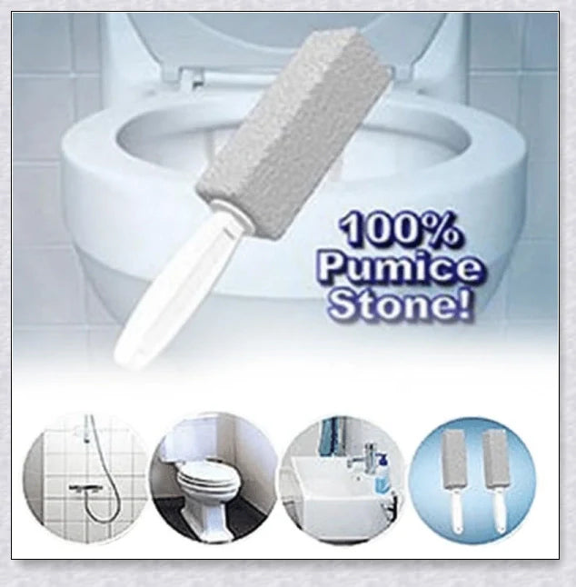 Pumice Stone Toilet Bowl Cleaner - Effortlessly Removes Tough Stains and Buildup