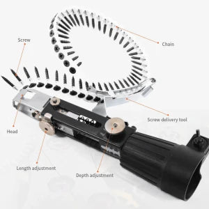 Automatic Screw Chain Adapter for Electric/Cordless Drill - Streamline your screw-driving tasks with this versatile and efficient power tool accessory.