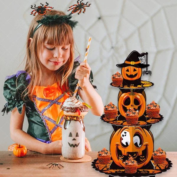 Ghoulcake Halloween Themed Cupcake Stand - Festive dessert display for Halloween and other themed parties