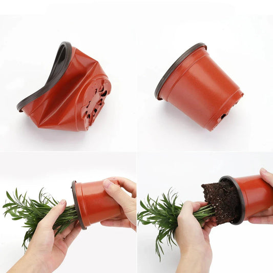 4-inch plant nursery pots with clear humidity domes for seed starting, cuttings, and small plant growth