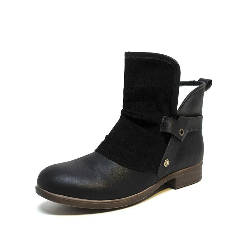 Comfortable autumn and winter flat heel casual low-top cotton shoes in blue color