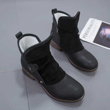 Comfortable autumn and winter flat heel casual low-top cotton shoes in blue color