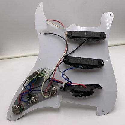 Stylish guitar accessories set with guard plate and three-single pearl white panel for electric guitars