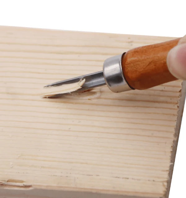 Premium alloy steel carving knife set for beginners, featuring 12 versatile tools for wood carving projects