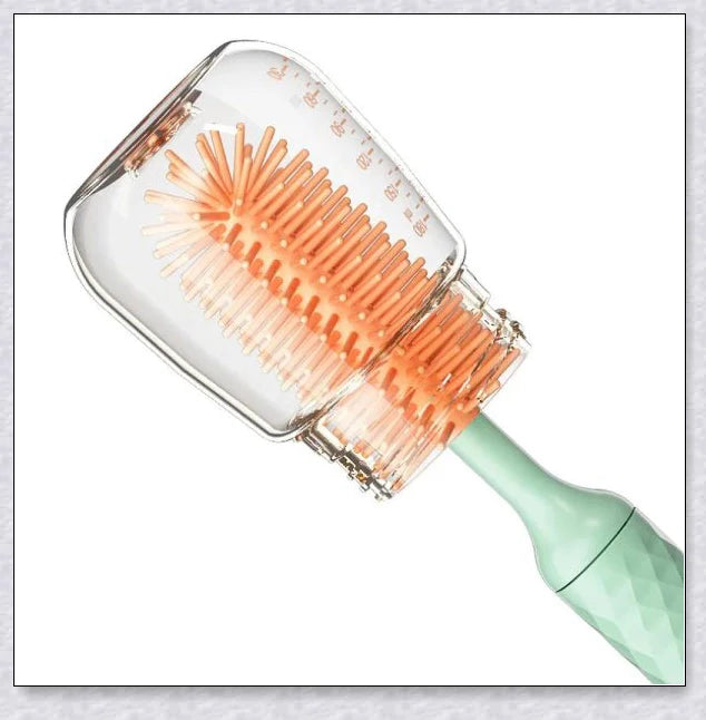 Rechargeable baby bottle cleaning brush set with powerful motor and long-lasting battery for effortless cleaning of feeding accessories