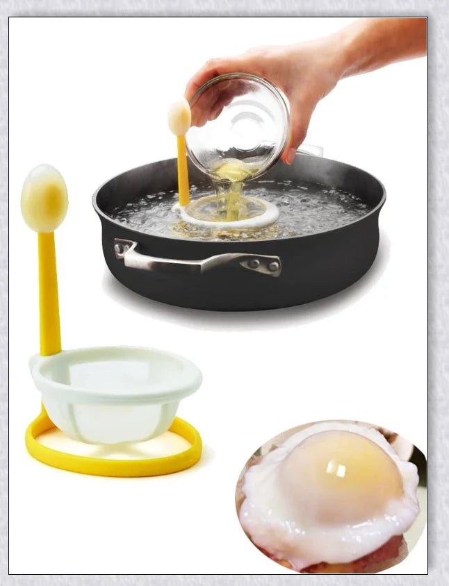 Perfect Poached Egg Maker - Compact, BPA-free Plastic Egg Cooker for Effortless Hard-Boiled Eggs